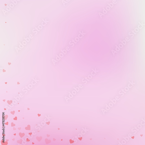 Red heart love confettis. Valentine's day corner e © Begin Again