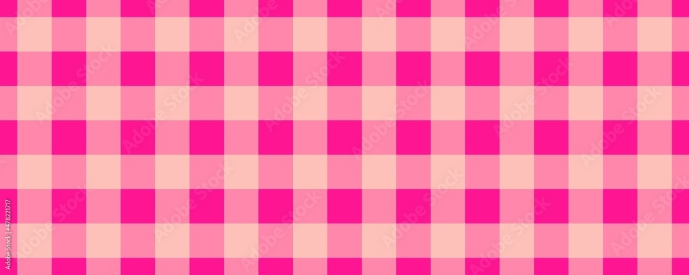 Banner, plaid pattern. Deep pink on Beige color. Tablecloth pattern. Texture. Seamless classic pattern background. Banner, plaid pattern. Deep pink on Beige color. Tablecloth pattern. Texture. Seamless classic pattern background.
