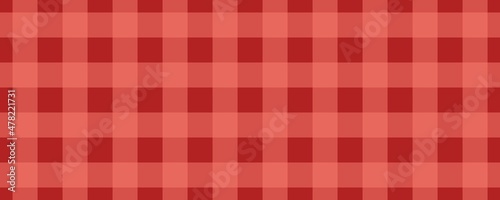 Banner, plaid pattern. Fire brick on Salmon color. Tablecloth pattern. Texture. Seamless classic pattern background.