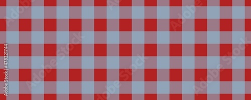 Banner, plaid pattern. Fire brick on Sky blue color. Tablecloth pattern. Texture. Seamless classic pattern background.