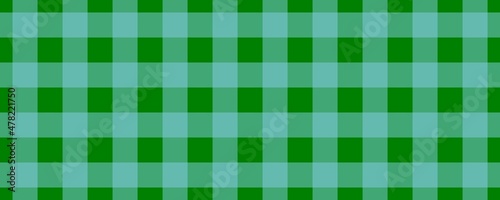 Banner, plaid pattern. Green on Sky blue color. Tablecloth pattern. Texture. Seamless classic pattern background.