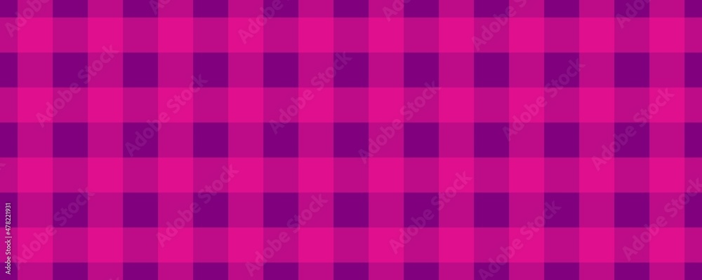 Banner, plaid pattern. Purple on Deep pink color. Tablecloth pattern. Texture. Seamless classic pattern background. Banner, plaid pattern. Purple on Deep pink color. Tablecloth pattern. Texture. Seamless classic pattern background.