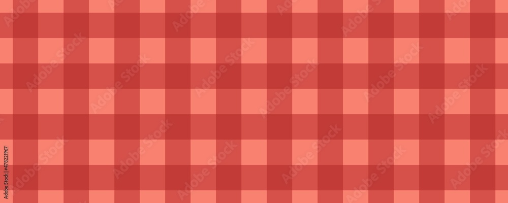 Banner, plaid pattern. Salmon on Fire brick color. Tablecloth pattern. Texture. Seamless classic pattern background. Banner, plaid pattern. Salmon on Fire brick color. Tablecloth pattern. Texture. Seamless classic pattern background.
