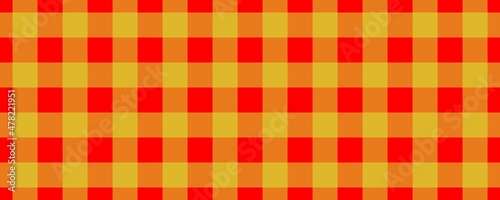 Banner, plaid pattern. Red on Lime color. Tablecloth pattern. Texture. Seamless classic pattern background.