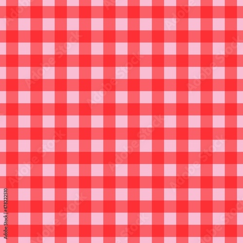 Plaid pattern. Pink on Red color. Tablecloth pattern. Texture. Seamless classic pattern background.