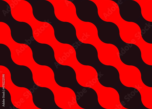 Abstract backdrop with red wavy pattern. Vector illustration. 