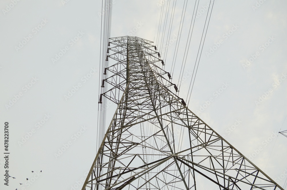electric pylon in country Thailand electric pylon in country Thailand