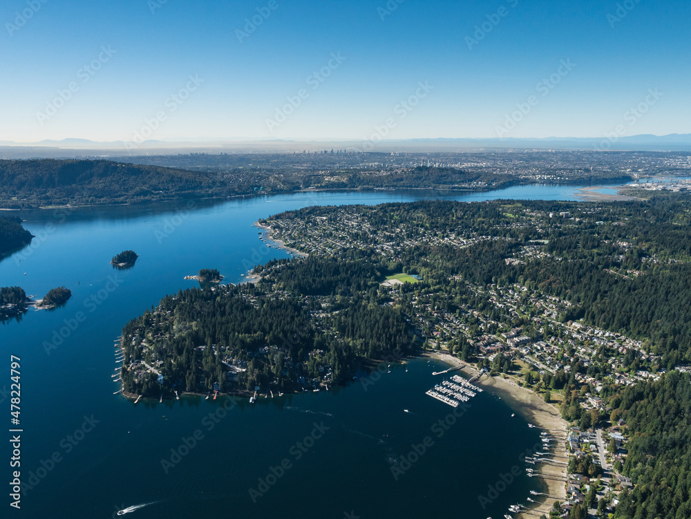 Stock Aerial Photo of Deep Cove North Vancouver BC, Canada
