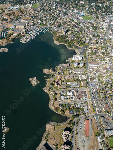 Stock Aerial Photo of Victoria West Harbour BC   Canada