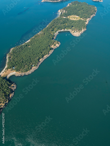 Stock Aerial Photo of Johns Island San Juan Islands Washington USA