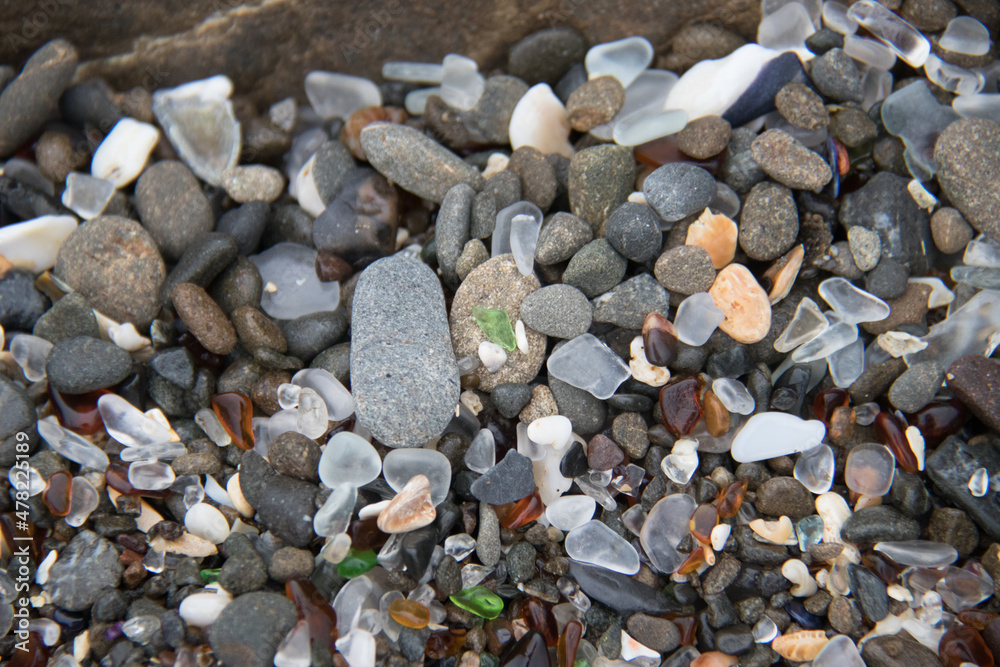 stones and glass on the beach stones and glass on the beach