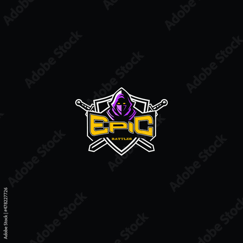 Assassin Ninja Esport Logo Gaming, Download the file and change your team's name in the logo