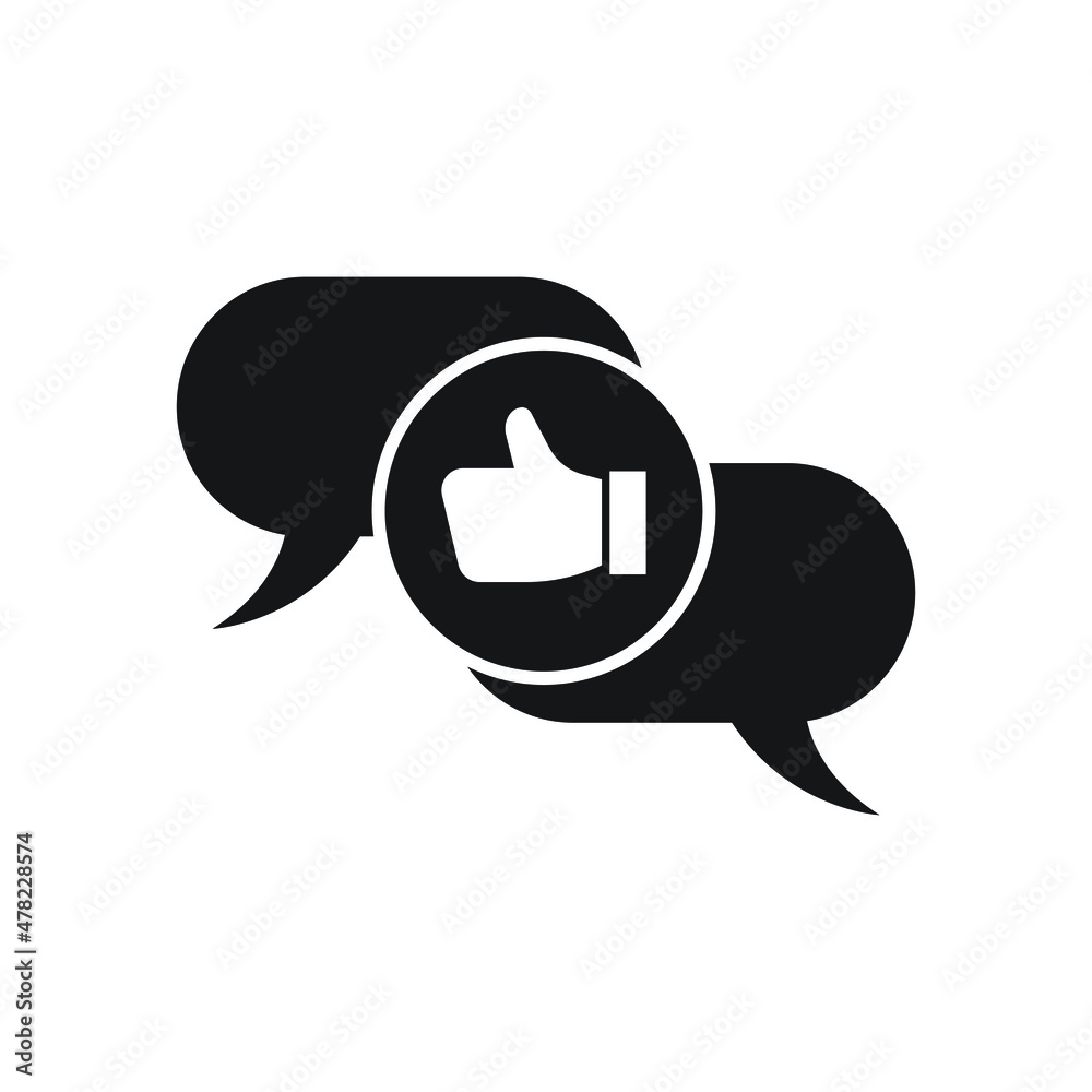 Obraz premium Positive feedback icon design isolated on white background