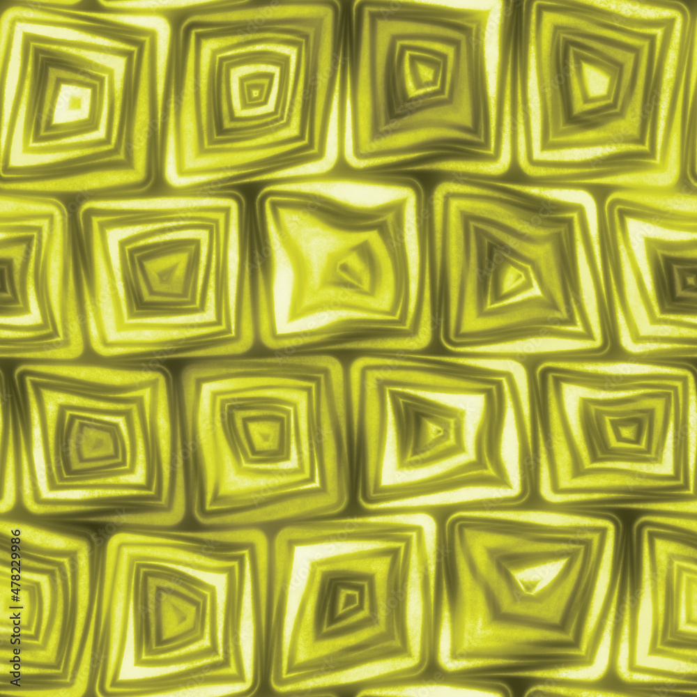 Large Golden Yellow Squiggly Swirly Spiral Squares Seamless Texture Pattern Large Golden Yellow Squiggly Swirly Spiral Squares Seamless Texture Pattern