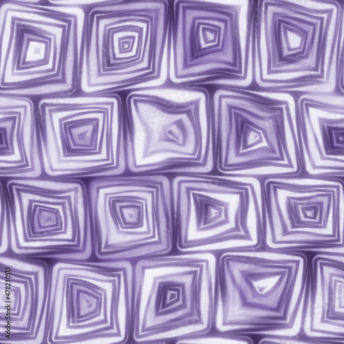 Large Violet Purple Squiggly Swirly Spiral Squares Seamless Texture Pattern