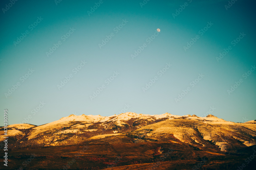 sunset in the mountains