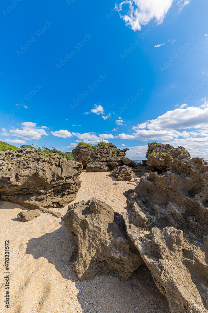 奄美大島 龍郷町赤尾木海岸 奇岩群 奄美大島 龍郷町赤尾木海岸 奇岩群