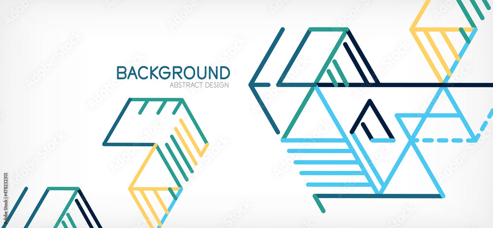 Abstract background. Color lines on white background. Linear abstract composition. Techno or business concept for wallpaper, banner, background, landing page Abstract background. Color lines on white background. Linear abstract composition. Techno or business concept for wallpaper, banner, background, landing page