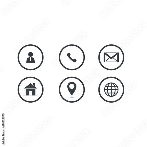 Icons for indicate personal detail in business cards ,resumes or other digital and printed media