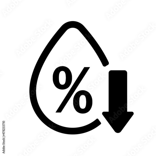 Low humidity ( Dry air )  vector icon illustration