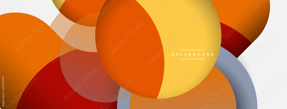 Circle and round shapes abstract background. Vector illustration for wallpaper banner background or landing page Circle and round shapes abstract background. Vector illustration for wallpaper banner background or landing page