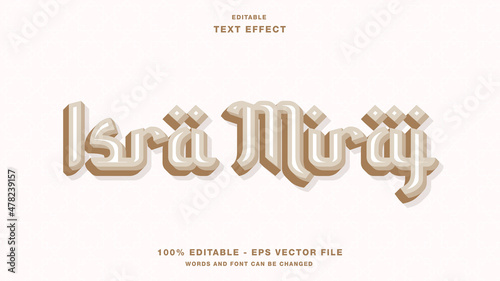 Isra Miraj Arabic 3D Style Editable Text Effect