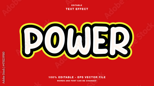 Power Cartoon Editable Text Effect