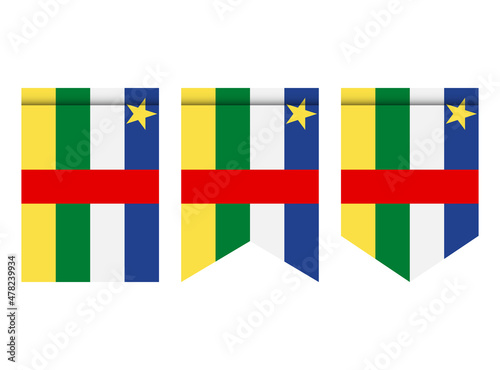 Free Download Central African Republic flag or pennant isolated on white background. Pennant flag icon. - GFXLoad