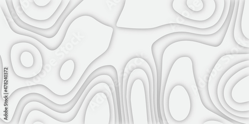 Abstract white papercut background with waves. Abstract papercut and multi layer cutout geometric pattern on vector, Abstract soft white background with waves, textured Papercut