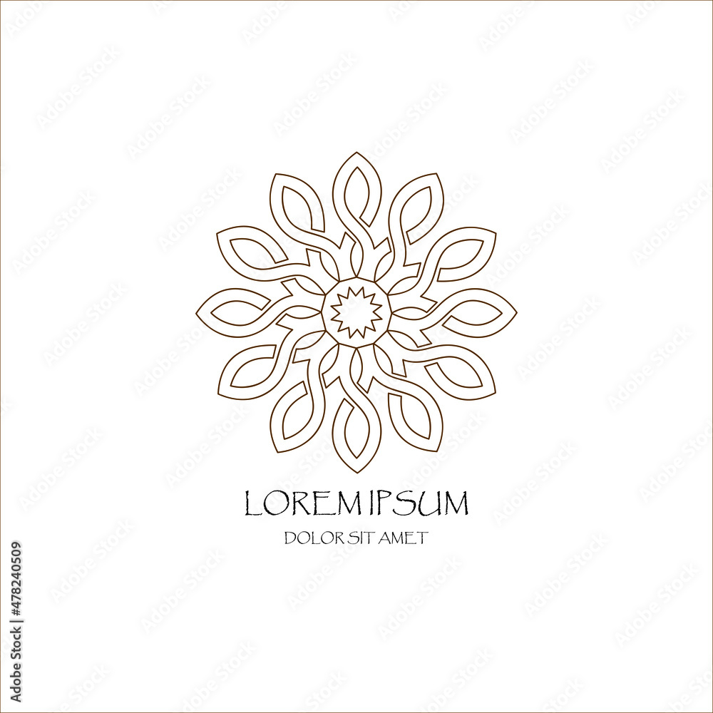 Simple Mandala Shape Geometric Ornament Design Simple Mandala Shape Geometric Ornament Design