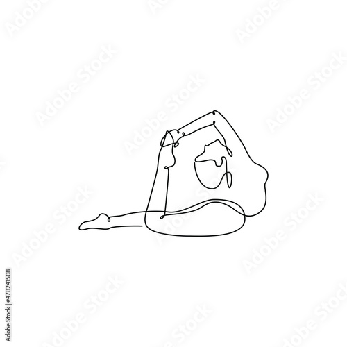 drawing yoga continuous one line