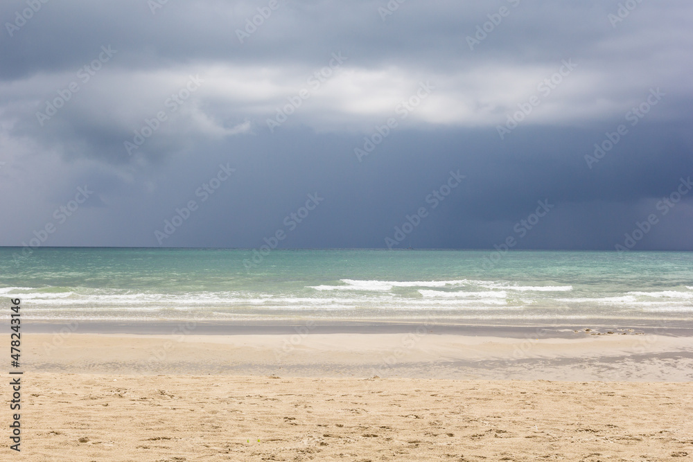 Rain cloud in the horizon of sea at koh chang, Trat, Thailand Rain cloud in the horizon of sea at koh chang, Trat, Thailand