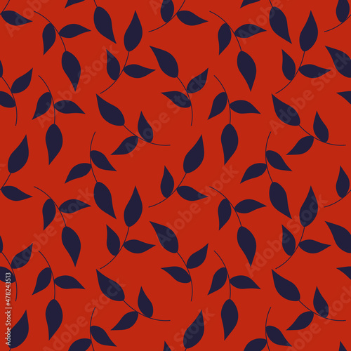 Leafs ilustration seamless patern.Great for textile fabric wrapping paper and any print.