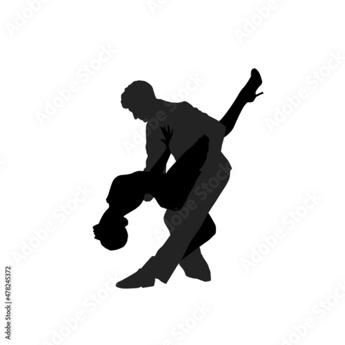 tango dancers silhouette