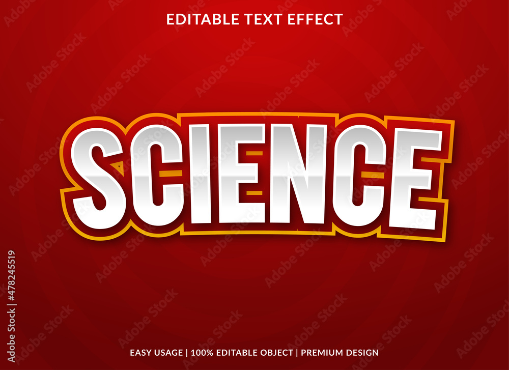 science text effect template design with bold and abstract style use for business logo and brand