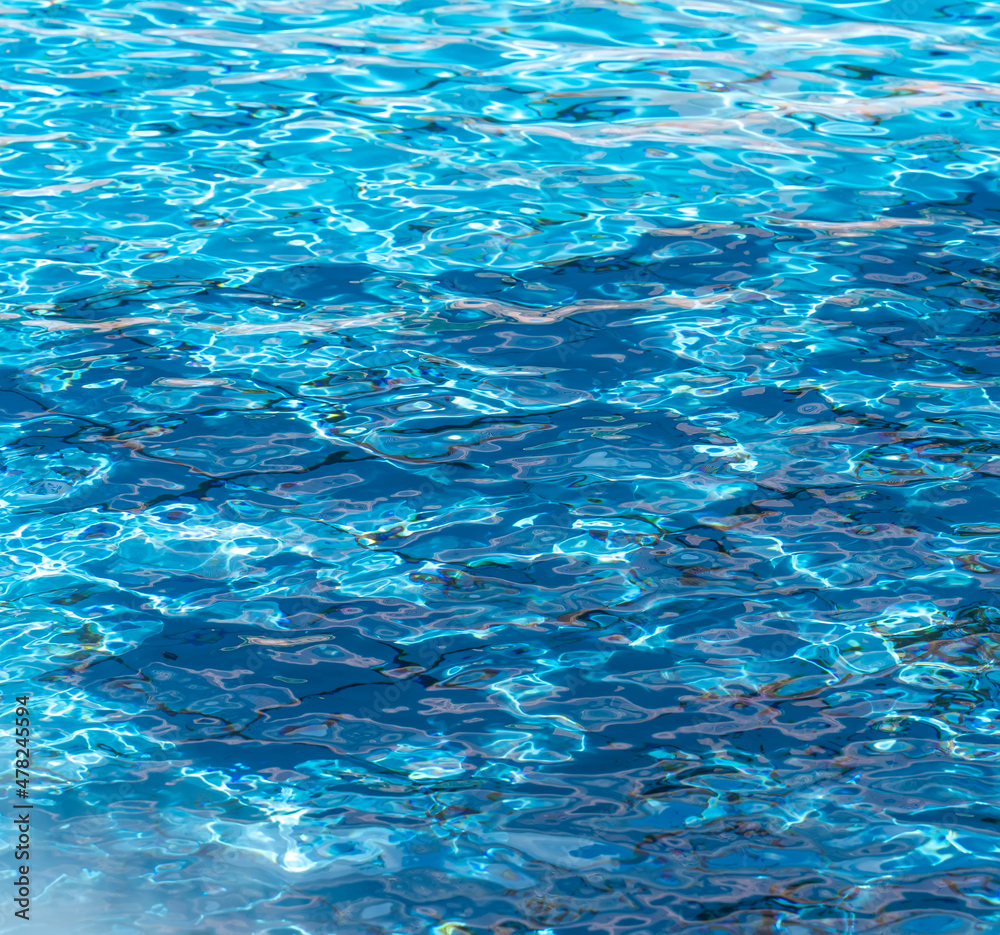 Swimming pool bottom caustics ripple and flow with waves background Swimming pool bottom caustics ripple and flow with waves background