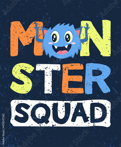 Monster squad typography poster concepts