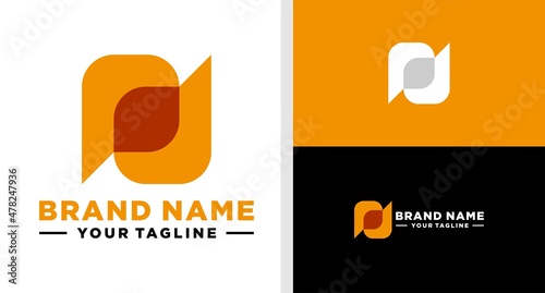 LETTER N LOGO BUBBLE CHAT NEGATIVE SPACE EDITABLE