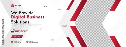 Business conference banner template design for webinar, marketing, online class program, etc