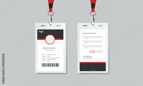 Simple  Id card design template.
