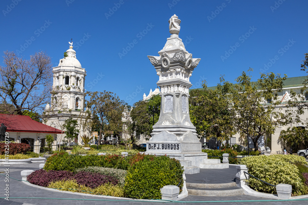 landscape Plaza Burgos in Vigan city, Ilocos Sur