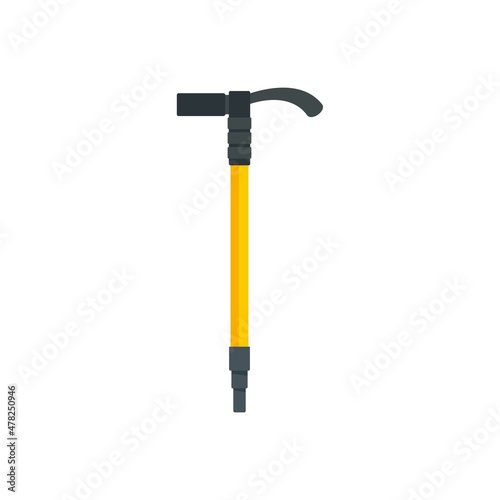Industrial climber axe icon flat isolated vector
