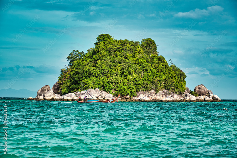 Scenic turquoise ocean view on Koh Lipe
