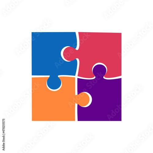 Puzzle icon. Puzzle logo isolated on white background © Nastudio