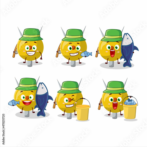 A fisherman term stationery cartoon picture catch a big fish