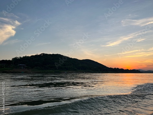 Sunset cruise along the Mekong River