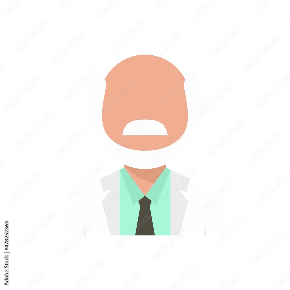 Biophysics scientist icon flat isolated vector Biophysics scientist icon flat isolated vector
