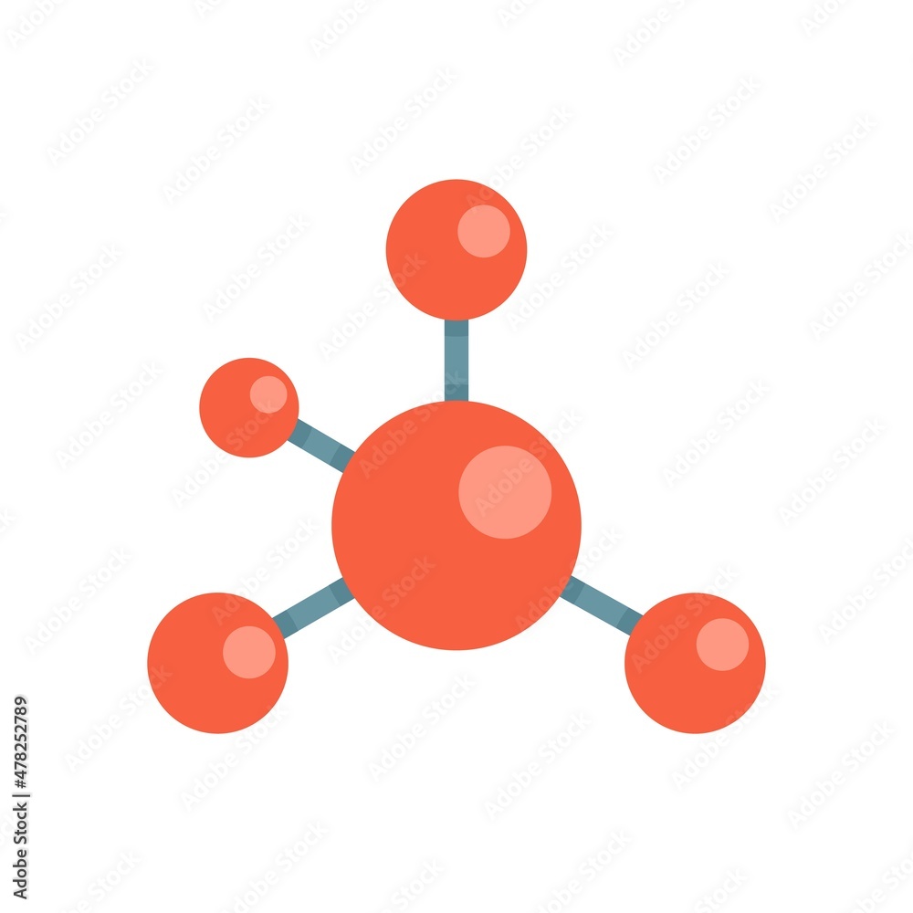 Biophysics molecule icon flat isolated vector Biophysics molecule icon flat isolated vector