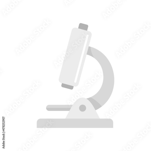 Biophysics microscope icon flat isolated vector