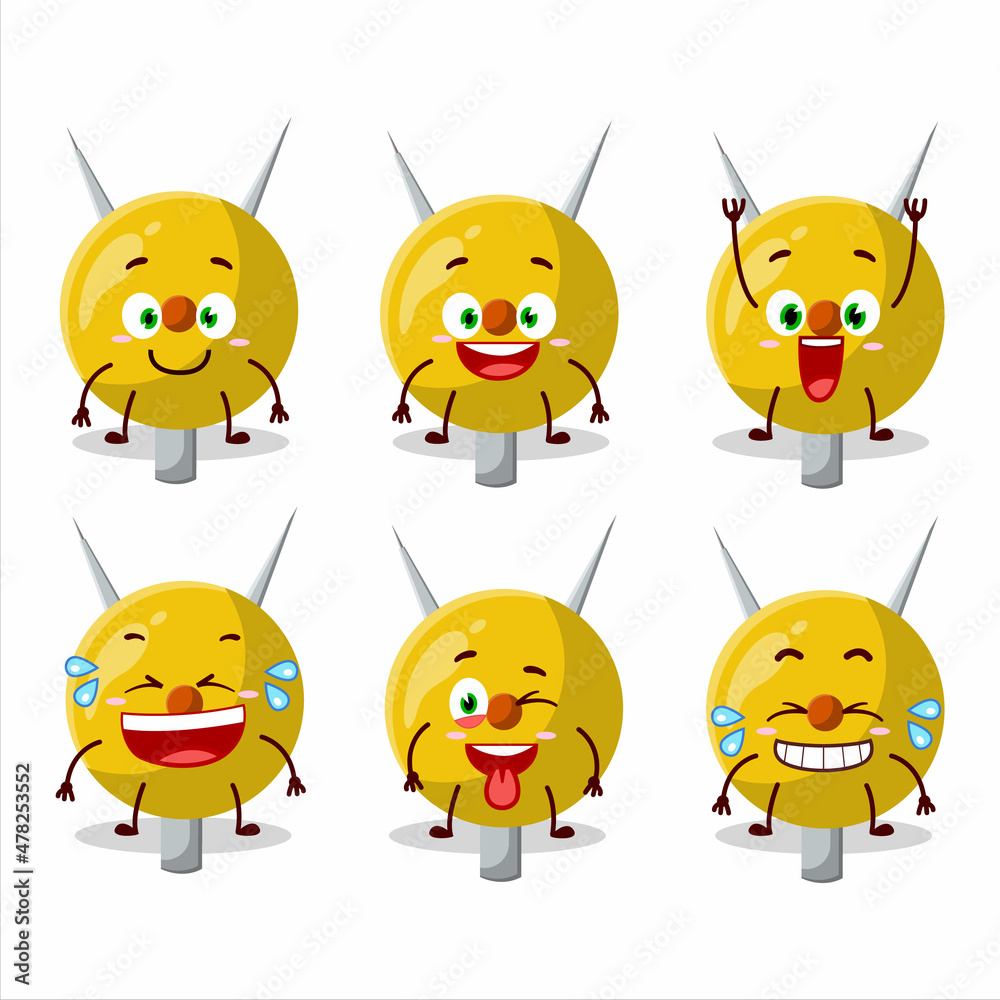 Cartoon character of term stationery with smile expression Cartoon character of term stationery with smile expression